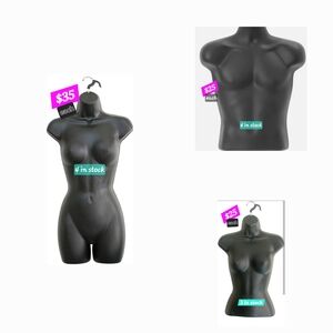 Black Female Mannequin Torso